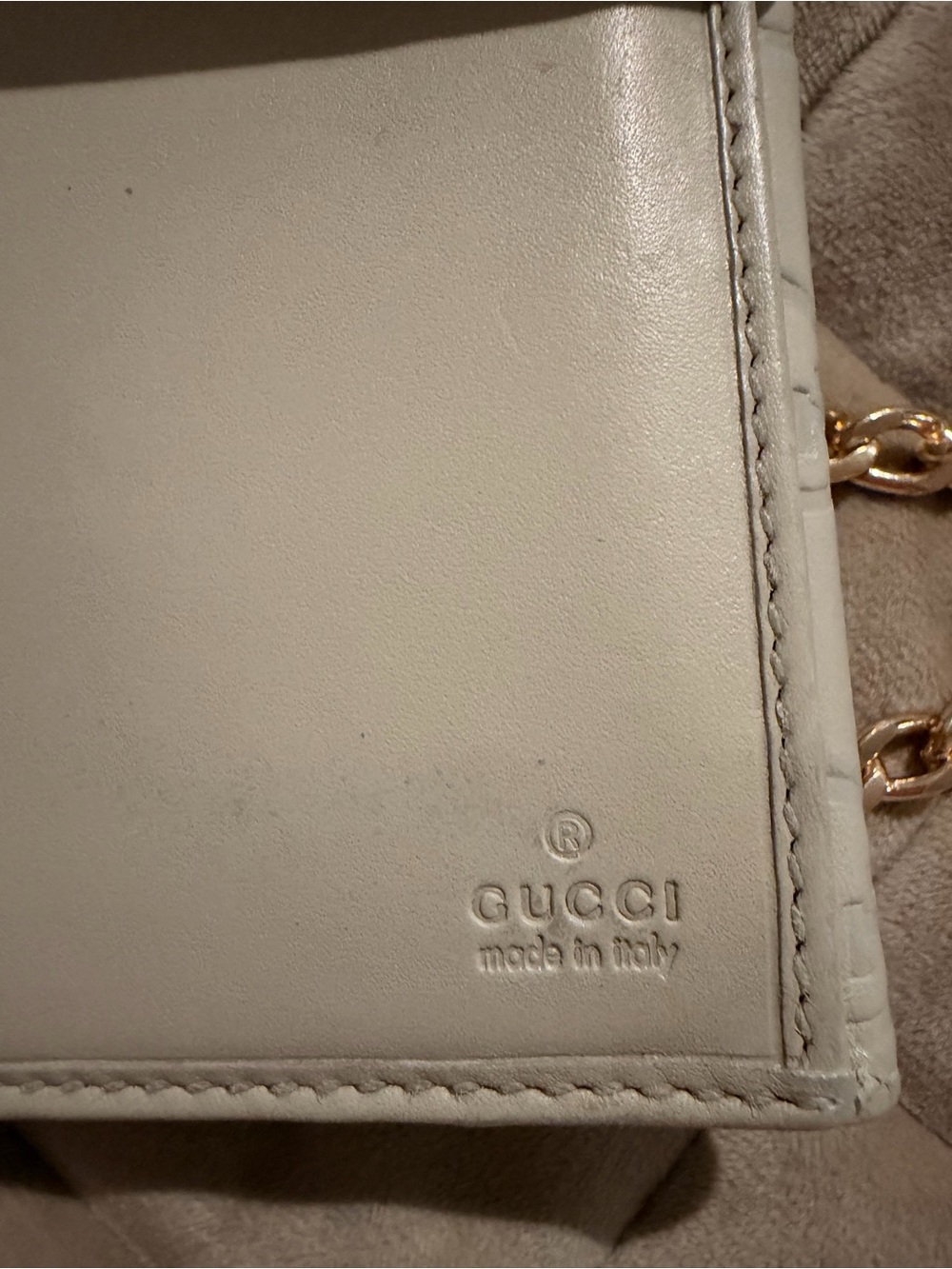 Gucci Cream Leather Wallet GG - Picture 5 of 8
